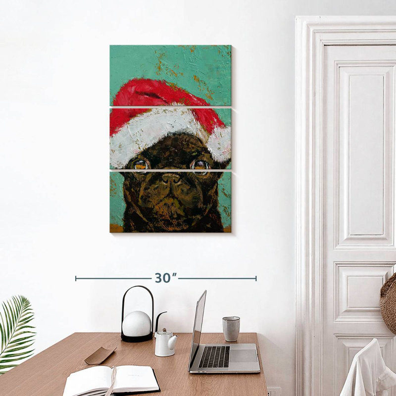 Lelend Santa Pug, 32" H x 20" W