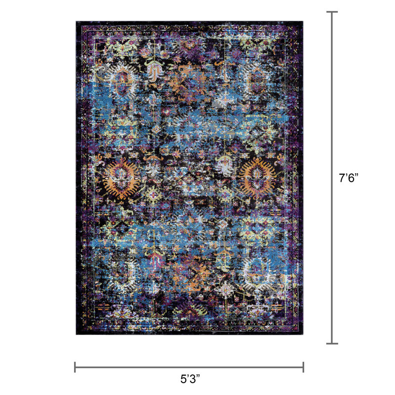 Douglus Oriental Indoor Rug, Rectangle 5'3" x 7'6"