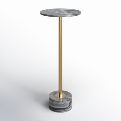 Layla Iron Marble Accent Table