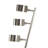 30 Inch Table Lamp, Stackable 3 Task Light Metal Shades, Nickel Silver