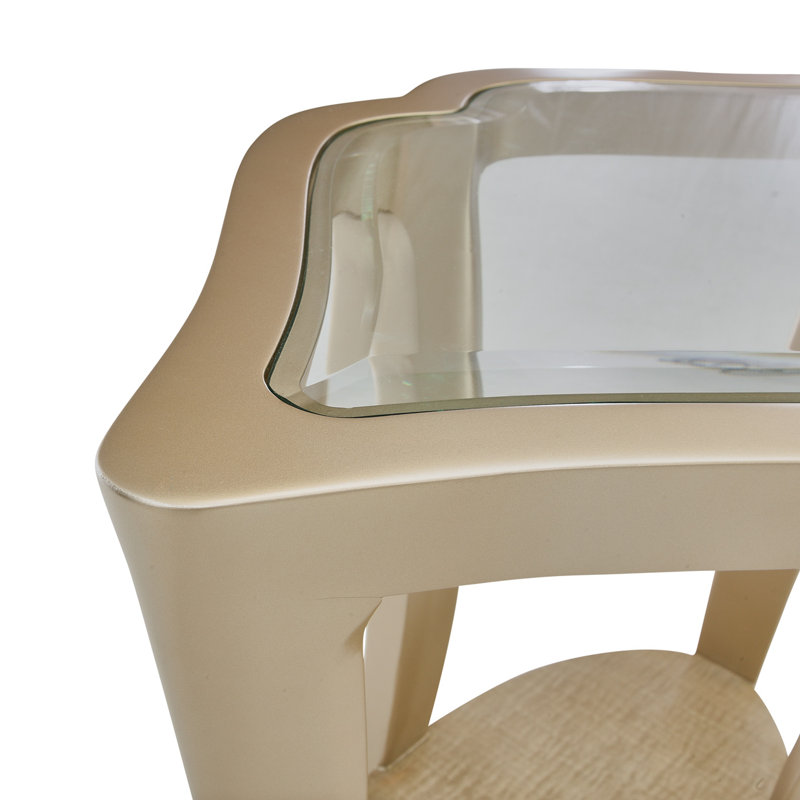 Malibu Crest Glass Top End Table