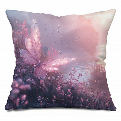  Cotton Blend Reversible Throw Pillow