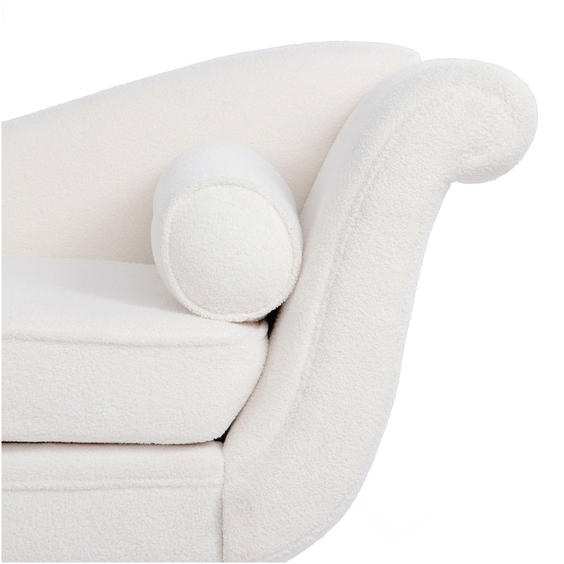 Chaise longue avec accoudoirs à volutes