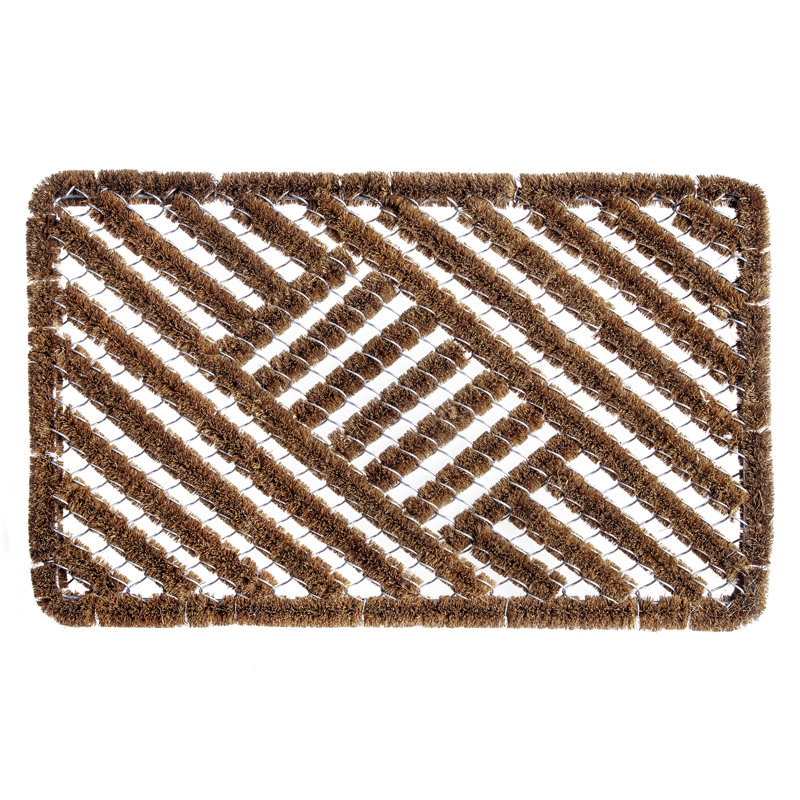 Mix Mats Striped Doormat, 40cm W x 60cm L, Brown