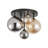 Bertina 5-Light Modern Globe Glass Shade Dimmable Semi Flush Mount Light