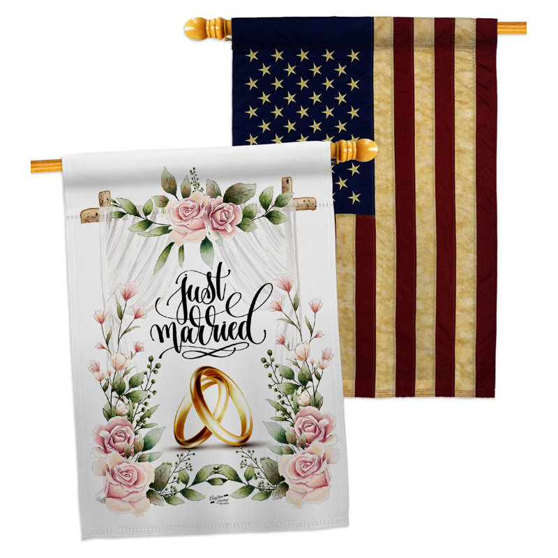 Drapeau de maison en polyester à 2 côtés 40 x 28 po