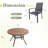 4-Person Round Patio Dining Set With Stackable Textilene Chairs-614137735
