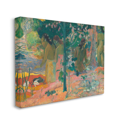 « forest pond native figures classic » par paul gauguin-reproduction d’art