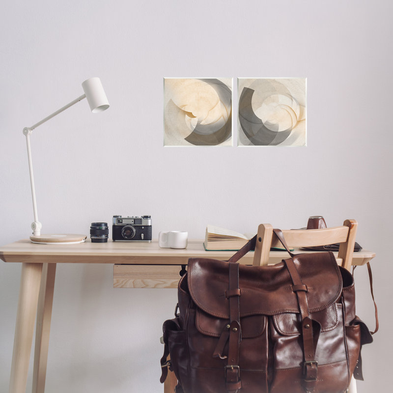 Shadowed Swoop Abstracts Wall Plaque Art Set by Noah Bay