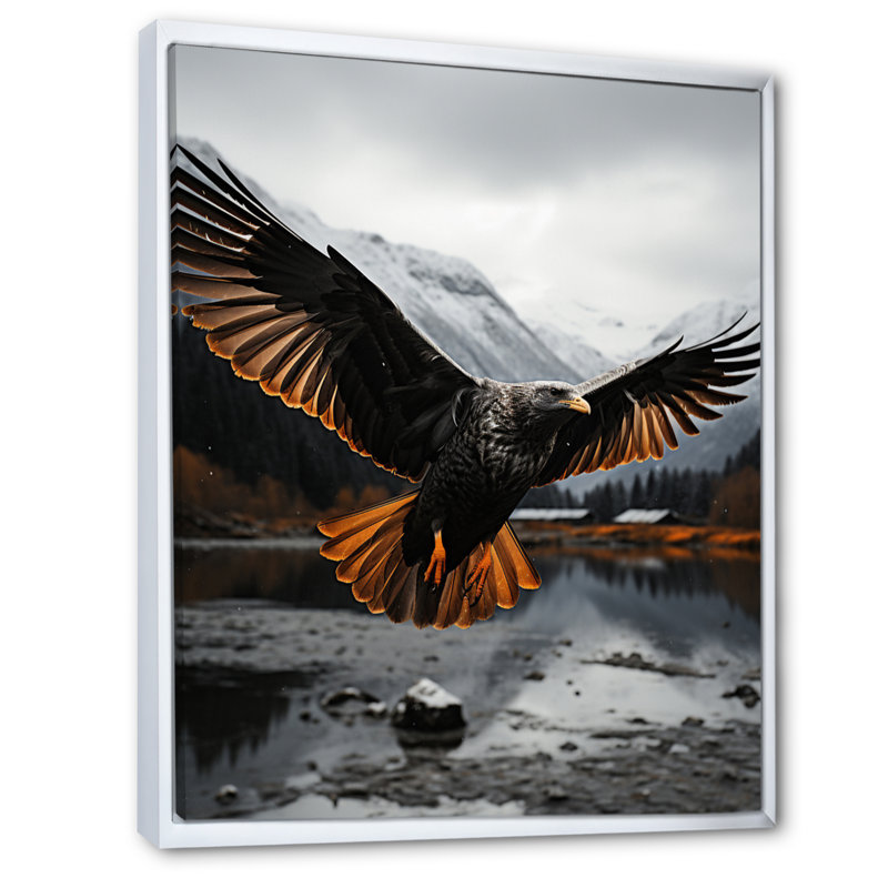 Scullion Alaska Arctique Wingspan II sur impression sur toile, H 44 po x l 34 po x P 1,5 po, Cadre flottant blanc