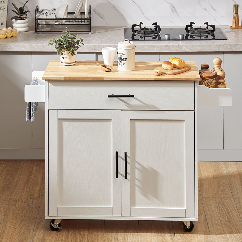 Solid Wood Top Kitchen Island