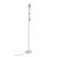 Lampe sur pied glamour de 185 cm avec base en marbre blanc et abat-jour en verre dépoli transparent