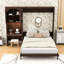 Grand lit escamotable avec armoire de rangement et éclairage DEL-1401233802