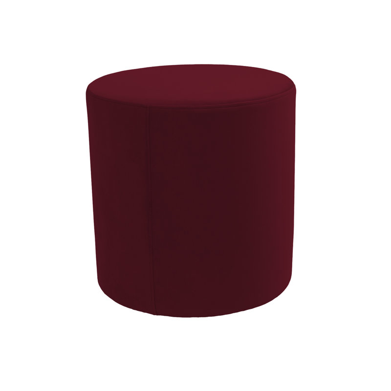 Repose-pieds rond 18 po en microfibre de 18 po de hauteur, Rouge