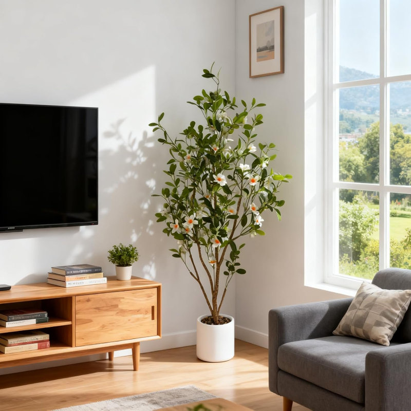120cm Plant, White
