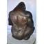 Statue de gorille assise détaillée et impressionnante en bronze, taille: 22 po x 16 po x H 30 po