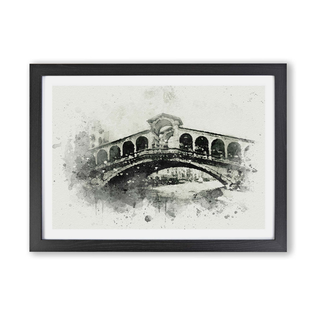 Rialto Bridge Venice Italy - Framed Print