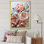 Tulipes Neon Bloom Collage II, reproduction d'art sur toile