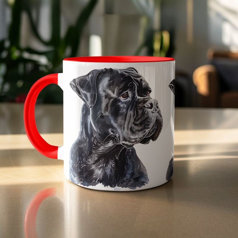 Ceramic Coffee Mug, Red, 4