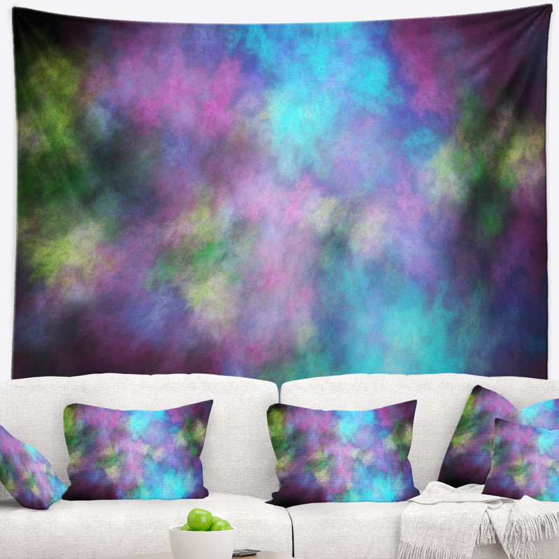 Tapisserie ciel abstrait starry bleu mauve perfect, H 32 po x l 39 po