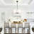 Elynore 6 - Light Dimmable Chandelier Dining Room Light Fixture Drum Light Kitchen Lights Ceiling Hanging Modern Chandelier