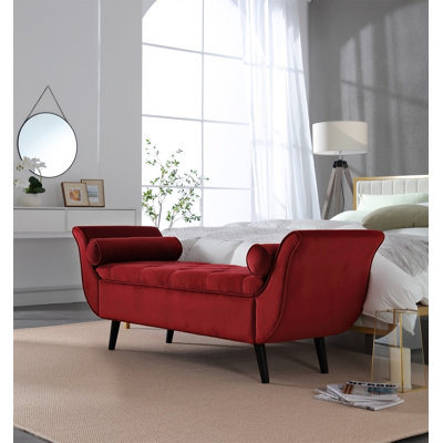 Vintage Tufted 65-inch Long Bench