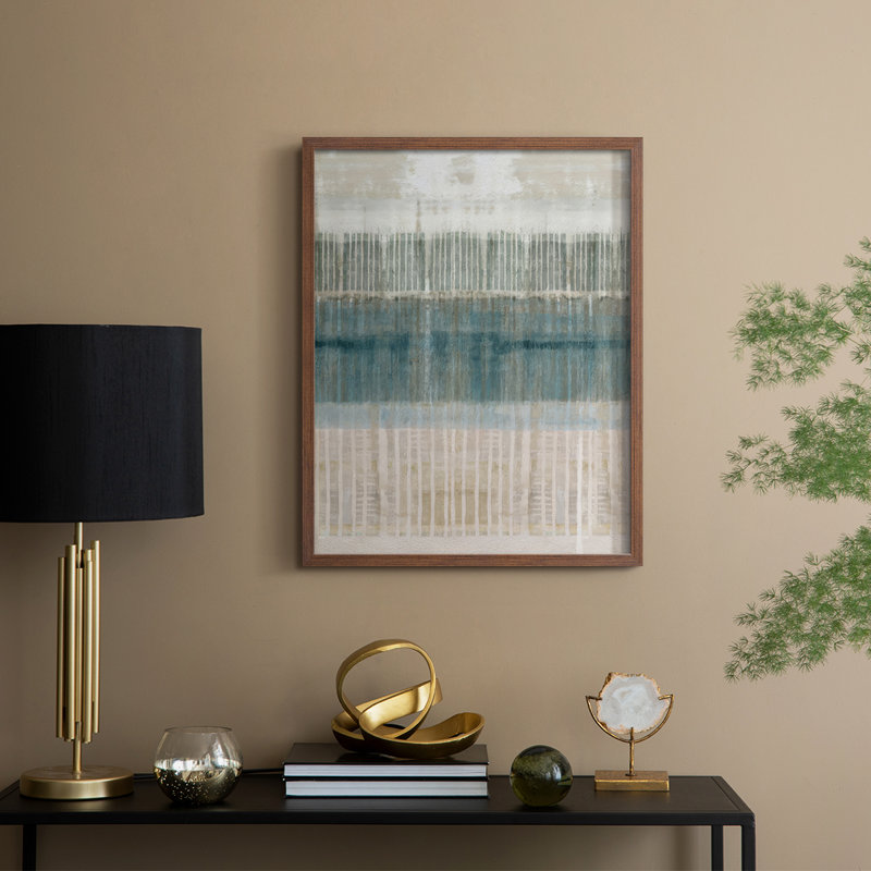 Misty Island II Framed Print - Solid Wood, Walnut, 15" H x 12" W