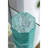 5.1x5.1x5.9" Aqua Blue Frosted Mercury Glass Octagonal Candle Holder,4 Pack-1053074244