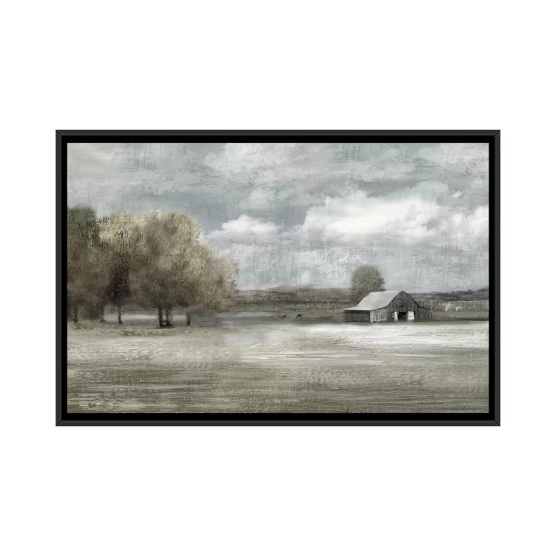 " Country Quiet " by Nan, Black Framed, 40" H x 60" W x 1.5" D