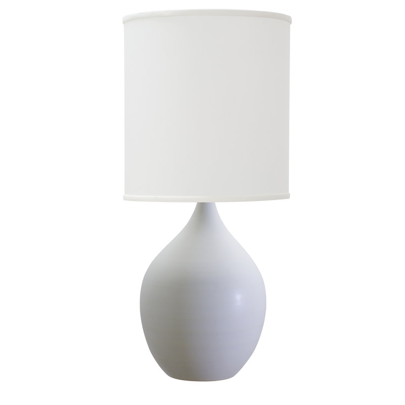 Scatchard Table Lamp, Cream/Blue, 20.5" H x 9" W x 9" D