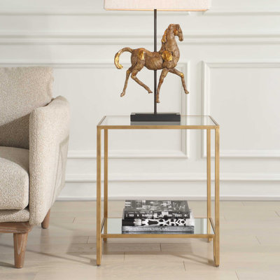 Table de bout abstraite avec rangement