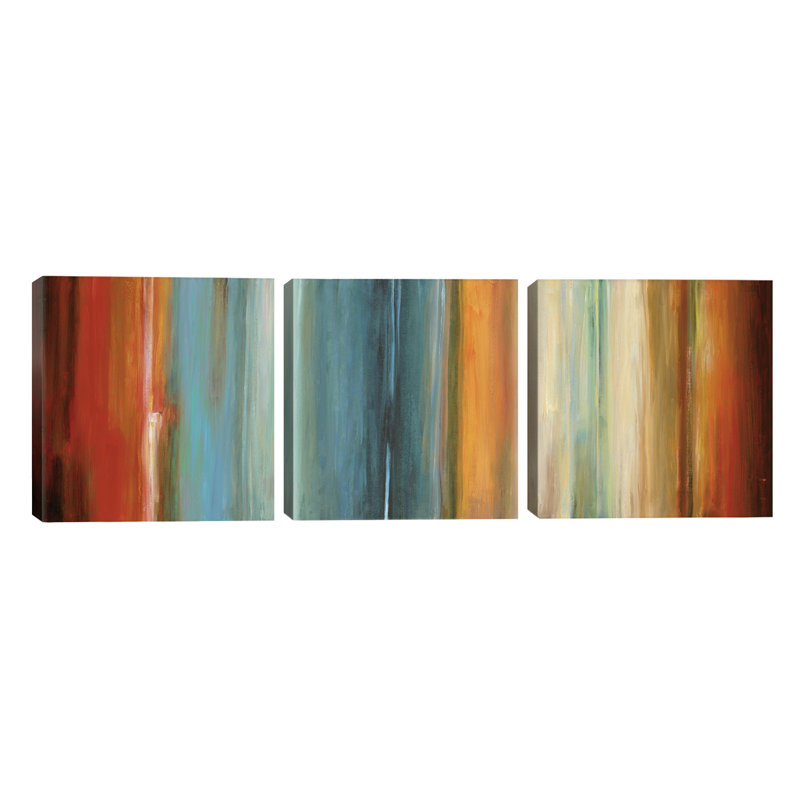 Flow Ii by Max Hansen - Wrapped Canvas Panoramic Painting, 30.48cm H x 91.44cm W x 1.91cm D