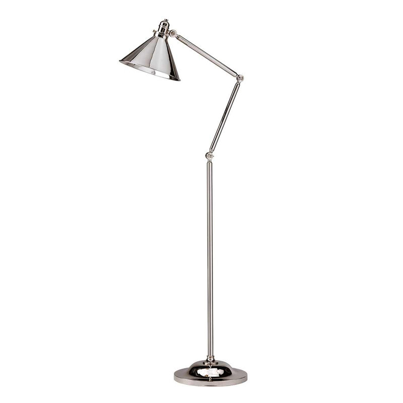 Evie 204cm Accent Floor Lamp, Polished Nickel