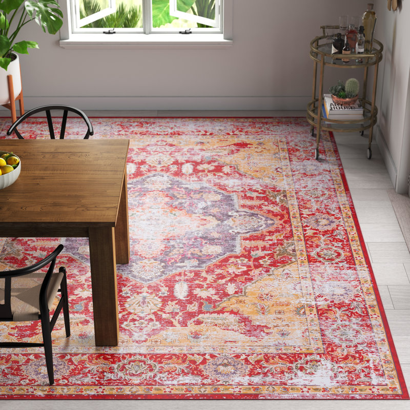 Pashen Performance Machine Washable Oriental Rug, Rectangle 5' x 8'