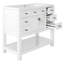 Base de meuble-lavabo simple 36 po Nahama seulement en blanc