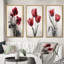 «Red Violets Dreamer», 3 pièces sur toile-1613007722-1613007721
