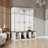 Elegant Farmhouse Hall Tree with Walnut Bench – Ultimate Storage and Style for Your Home Entryway-299465520