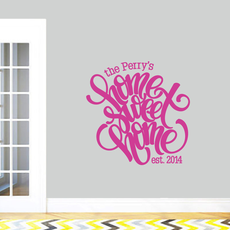 Adhésif décoratif « Home Sweet Home », Rose vif, Oui