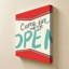 «Retro Open Sign» par Jen Bucheli - Impression sur toile-130801846-130801856