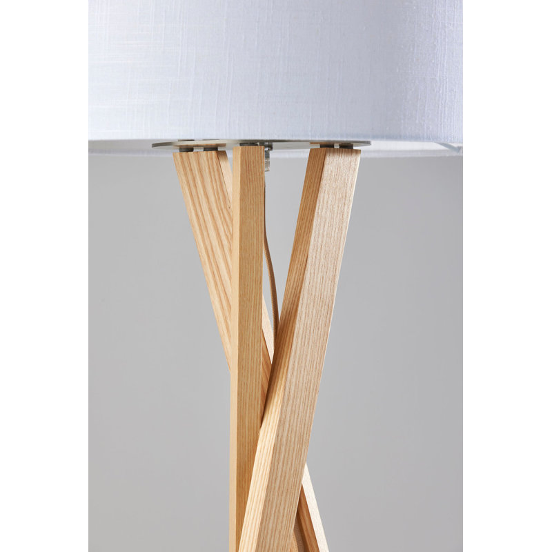 Harcourt 63'' Tripod Floor Lamp, Natural Wood