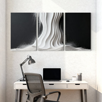 «Abstract Abstract Waves», ensemble de 3 impressions sur toile