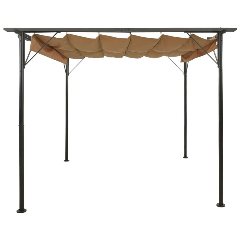 9.84 Ft. W x 9.84 Ft. D Steel Patio Gazebo Gazebo, Taupe