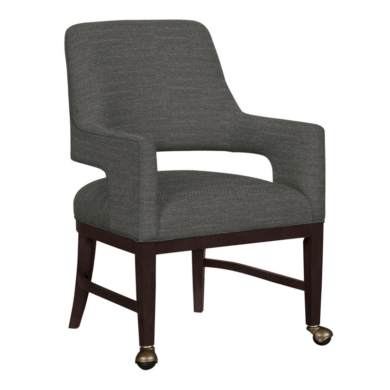 Chaise avec accoudoirs Josie Grande, Perigold Ishi Platinum, Espresso