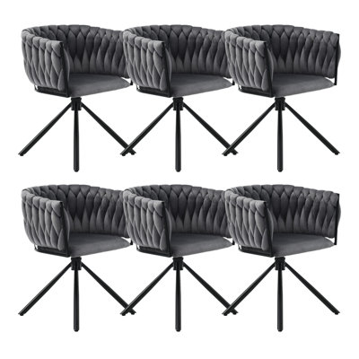 Authneil Velvet Metal Armchair