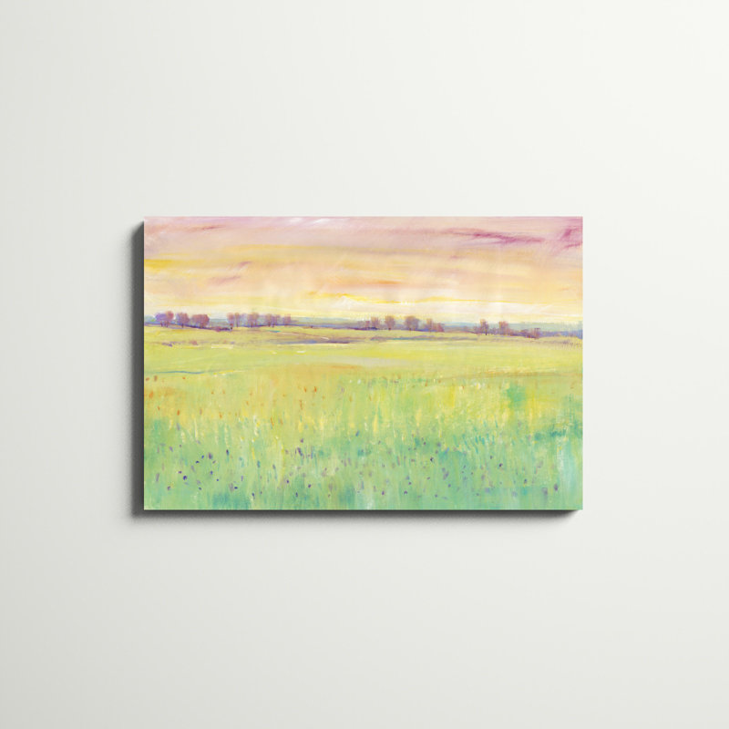 «Spring Pasture I», peinture sur toile, H 24 po x l 36 po