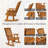 Wooden Rocking Chair with Comfortable Backrest Inclination, High Backrest and Deep Contoured Seat-1047652790