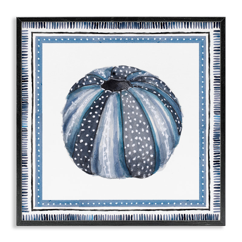 Giclée encadrée de citrouilles bleues, design par Lanie Loreth, H 12 po x l 12 po, Giclée encadrée noir minuit