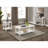 Castleton Distressed White Wood End Table With Shelf(Only Including Coffee Table)