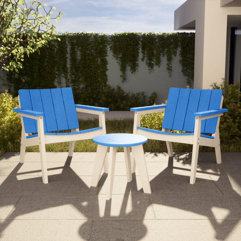 Chaise d'extérieur à assise profonde, Pigment bleu
