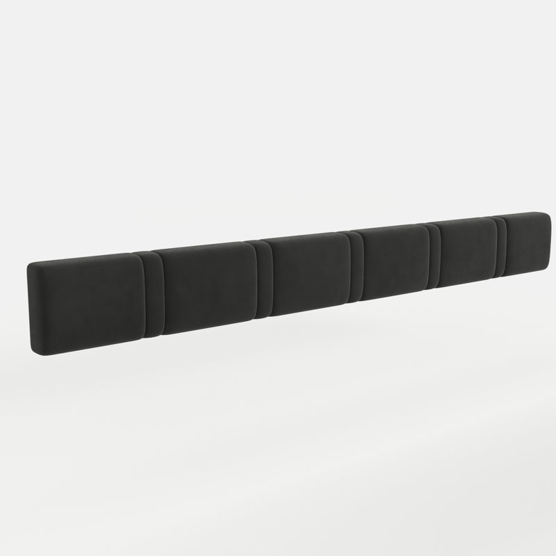 Tail end upholstered panel, King, Black
